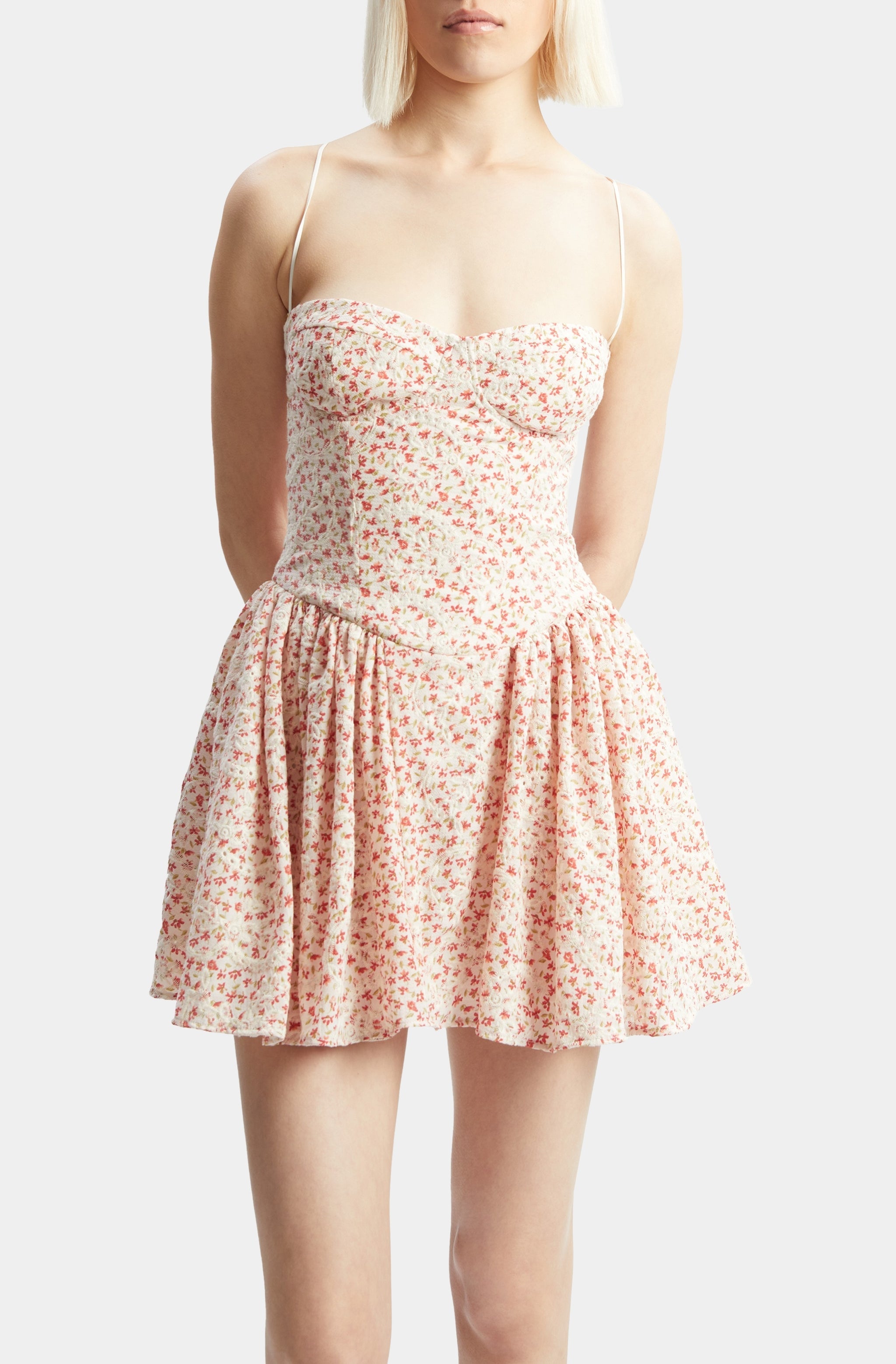 Estie Embroidered Mini Dress