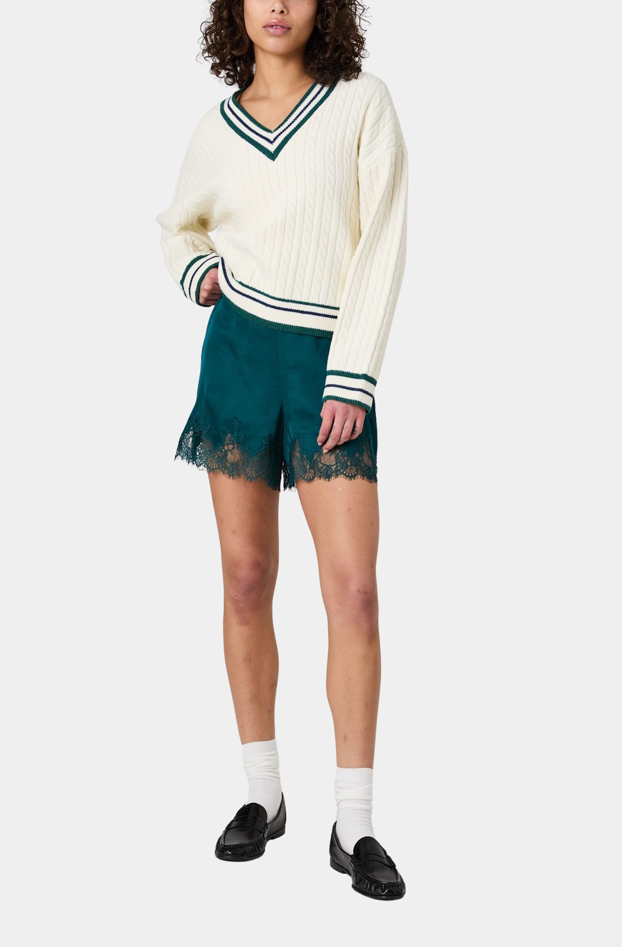 Ennis Satin Lace Pullon Shorts