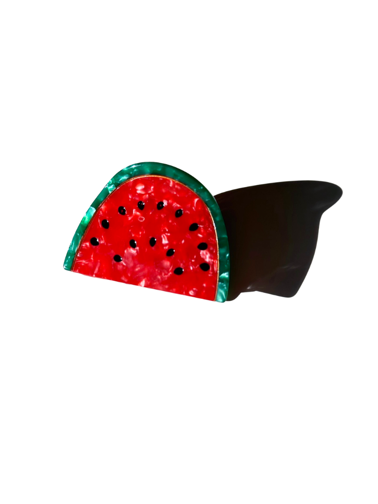 Hand-Painted Watermelon Fruit Claw Hair Clip