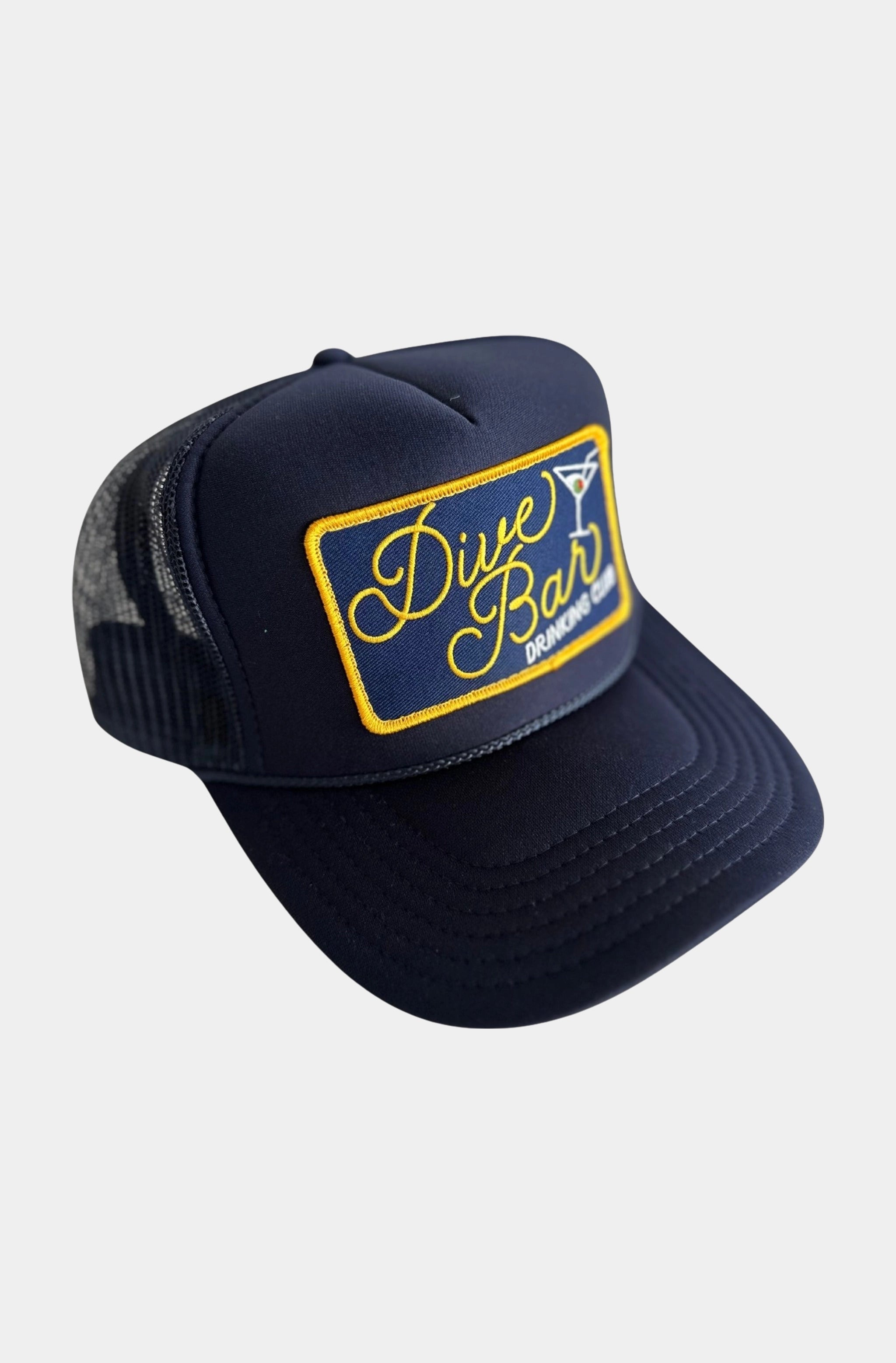 Dive Bar Drinking Club Patch Trucker Hat