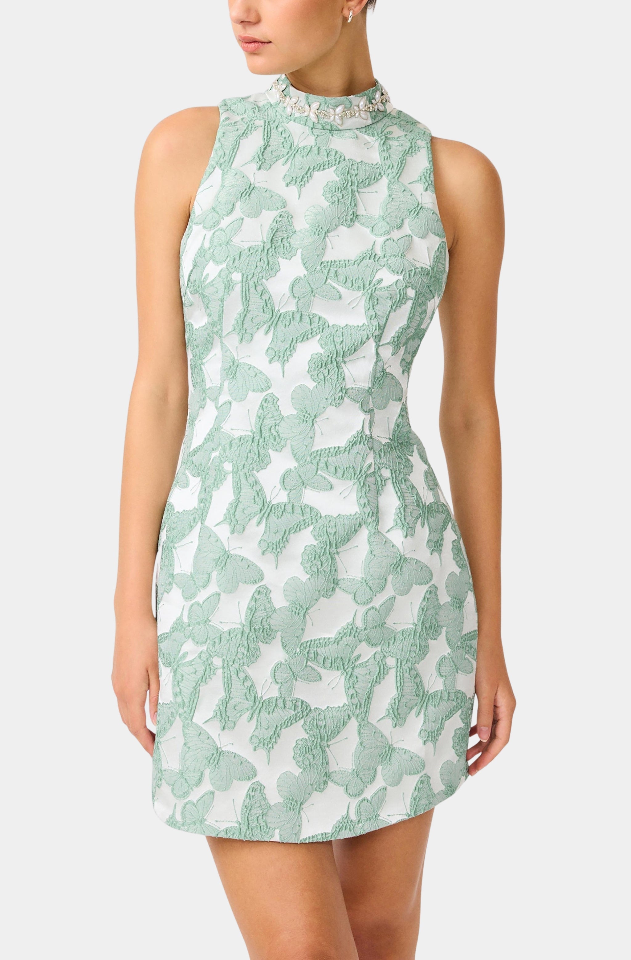 Lisette High Neck Mini Dress
