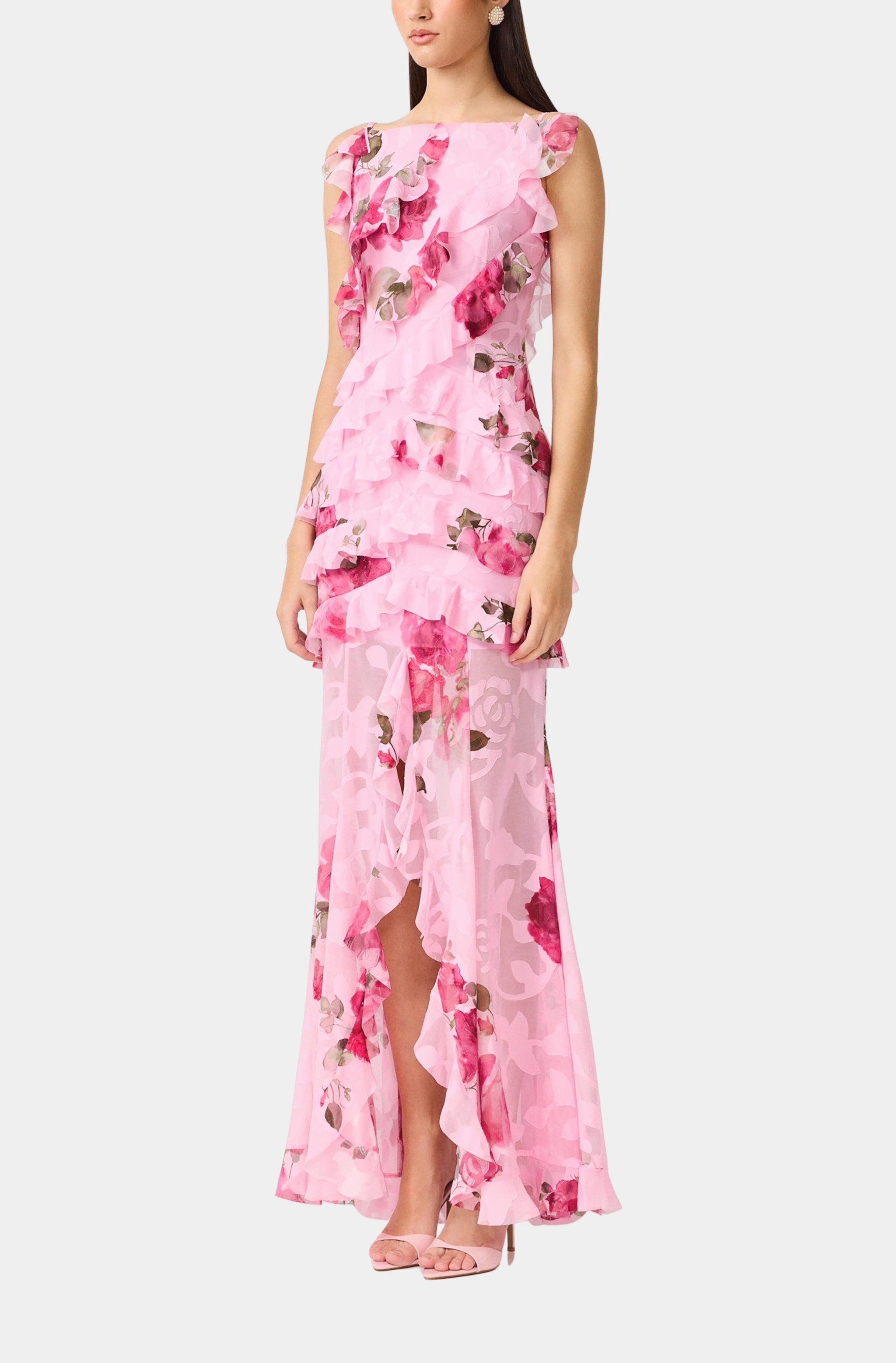 Eleanora Sleeveless Ruffle Gown