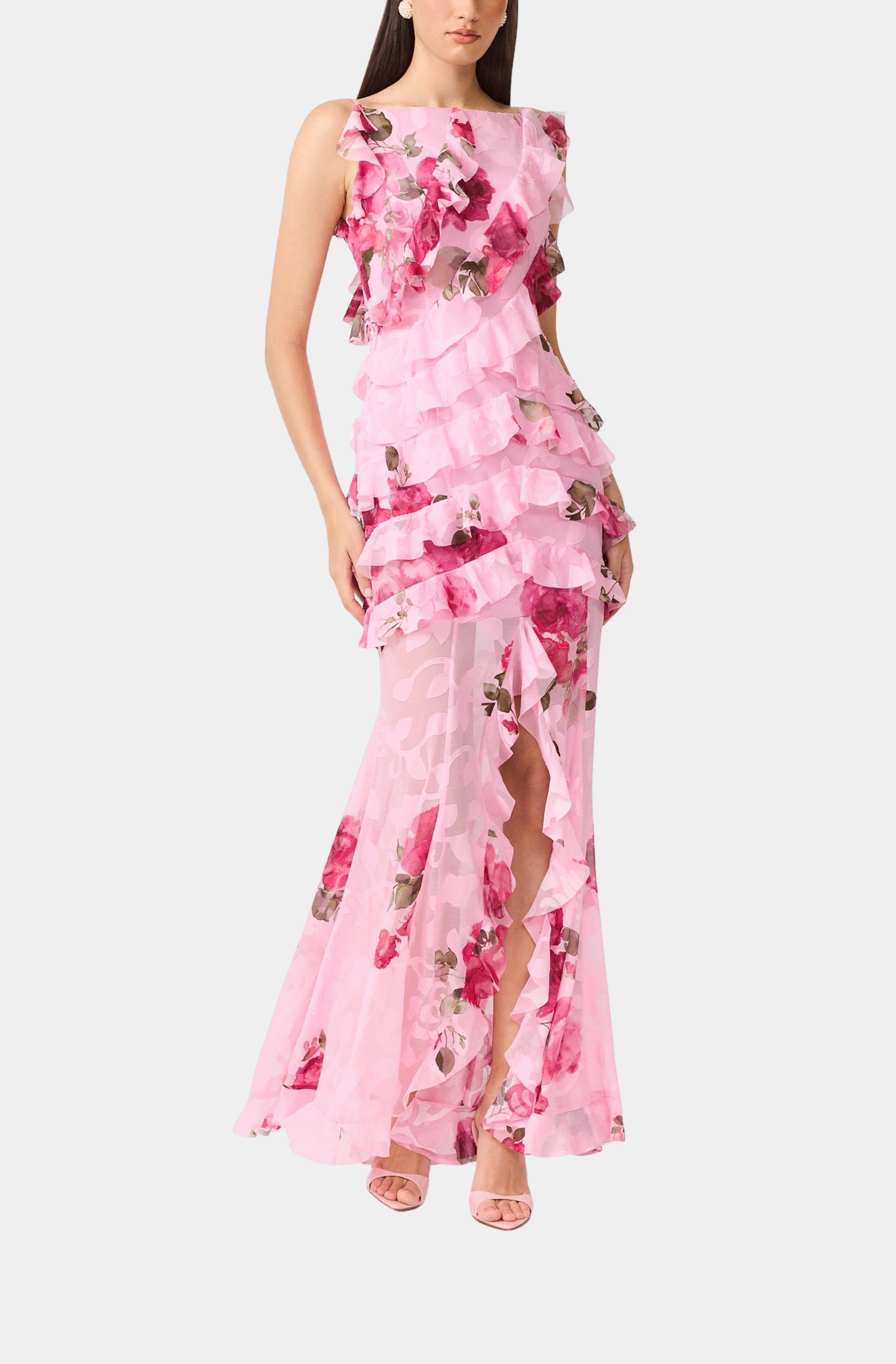 Eleanora Sleeveless Ruffle Gown