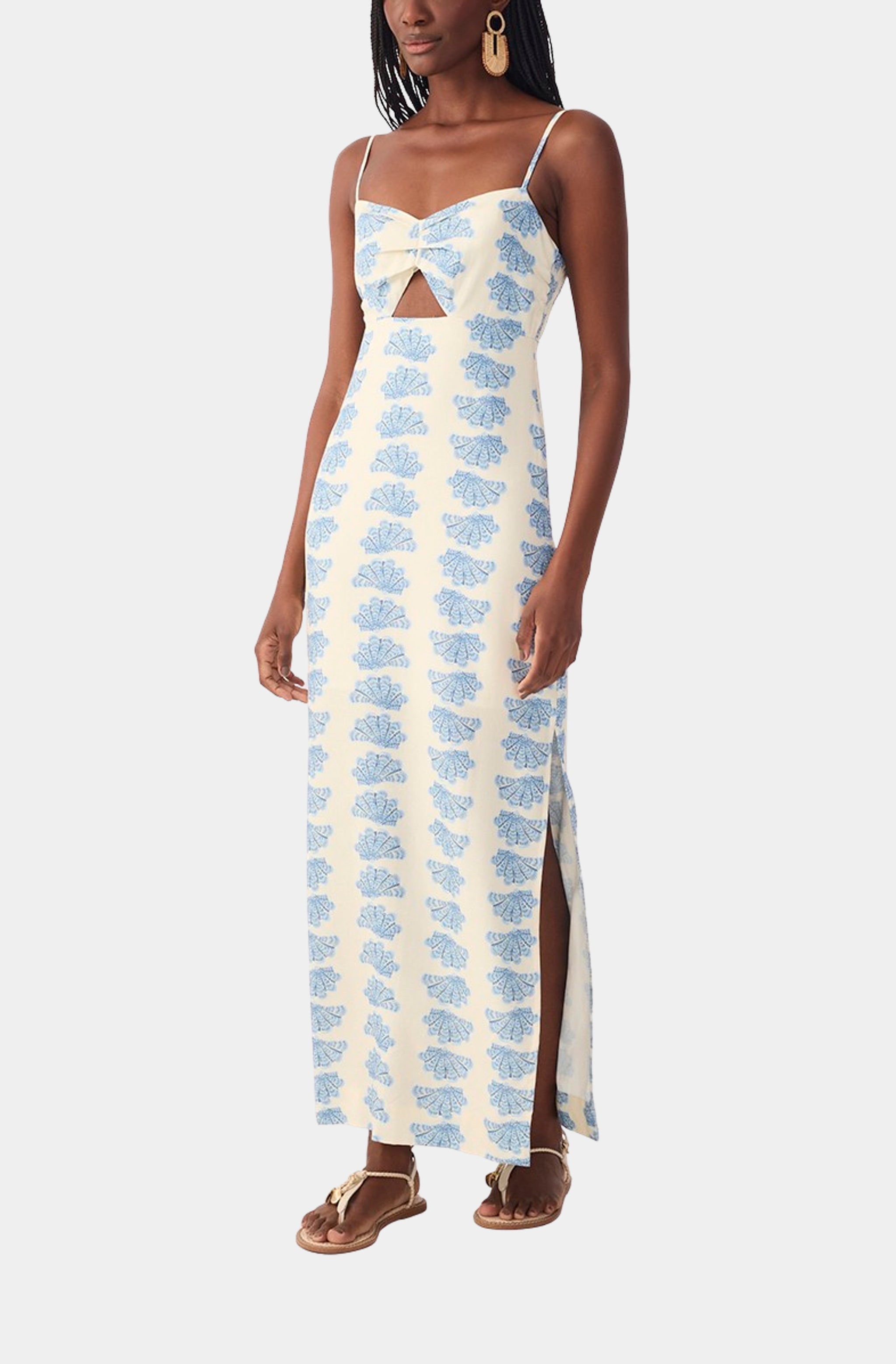 Cut-out Sleeveless Linen Maxi Dress – Hemline South Walton