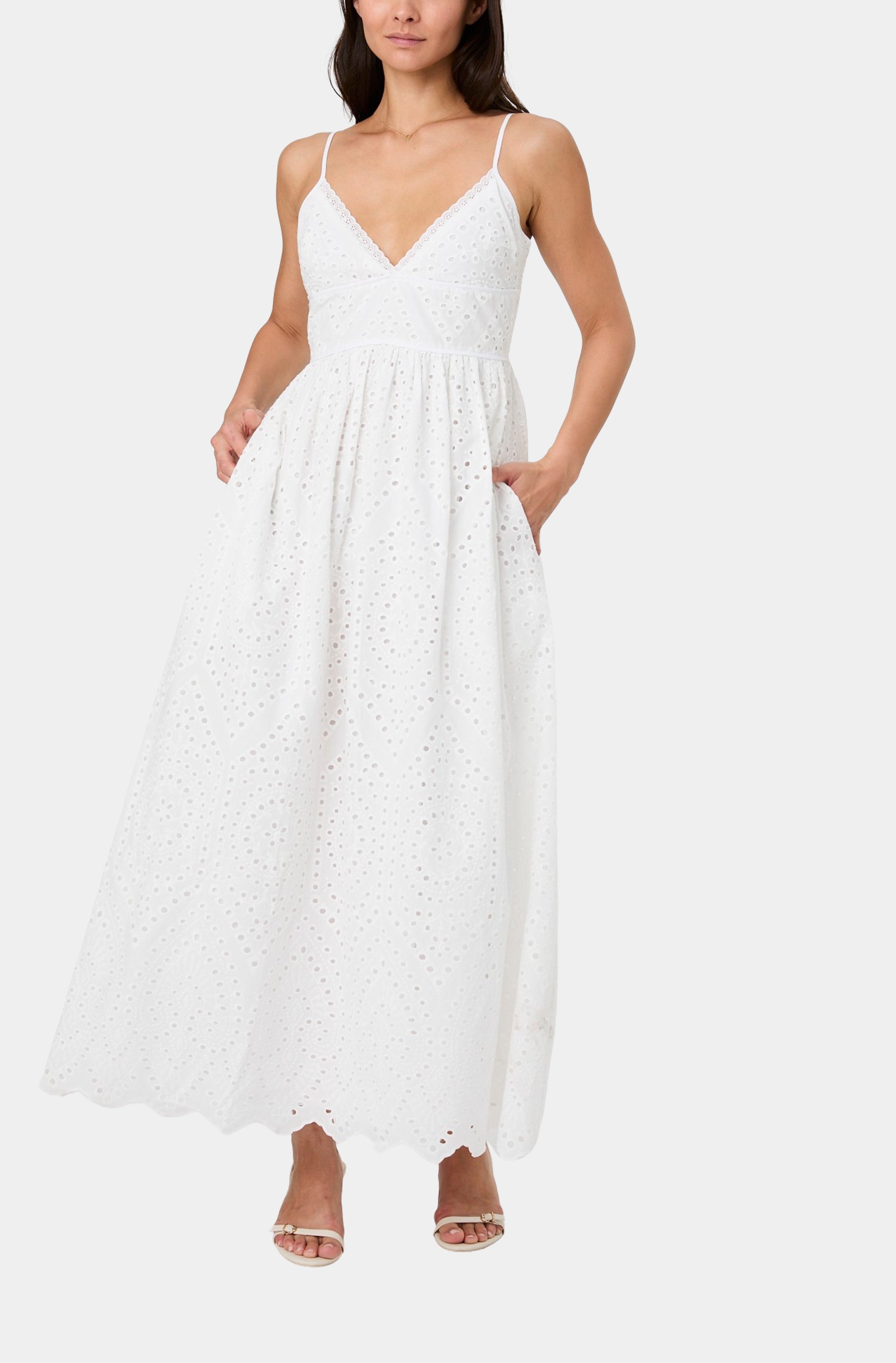 cotton eyelet maxi dress White Eyelet Maxi Dress - All Dresses
