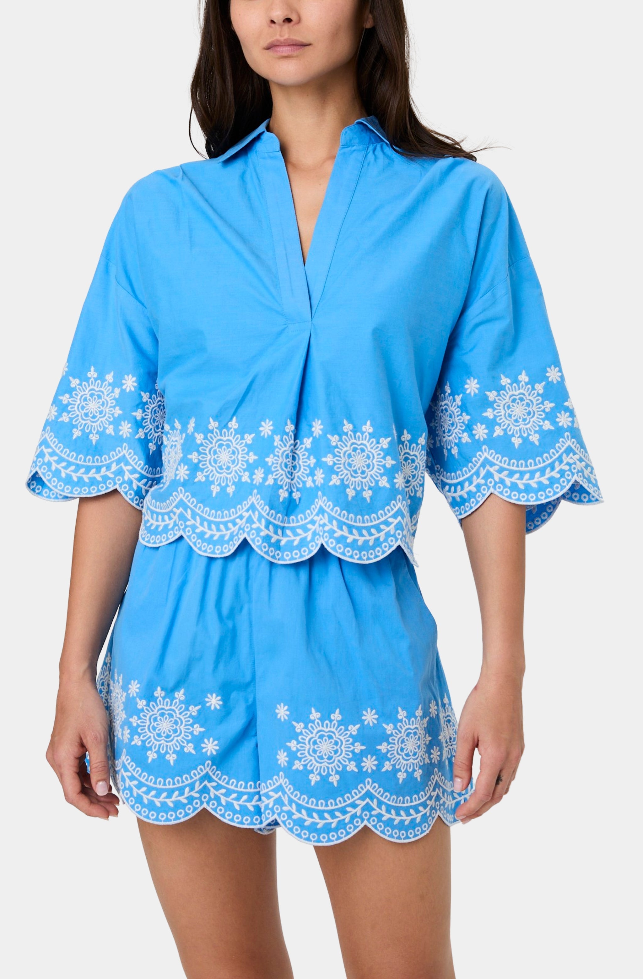Alissa Cotton Embroidered Short