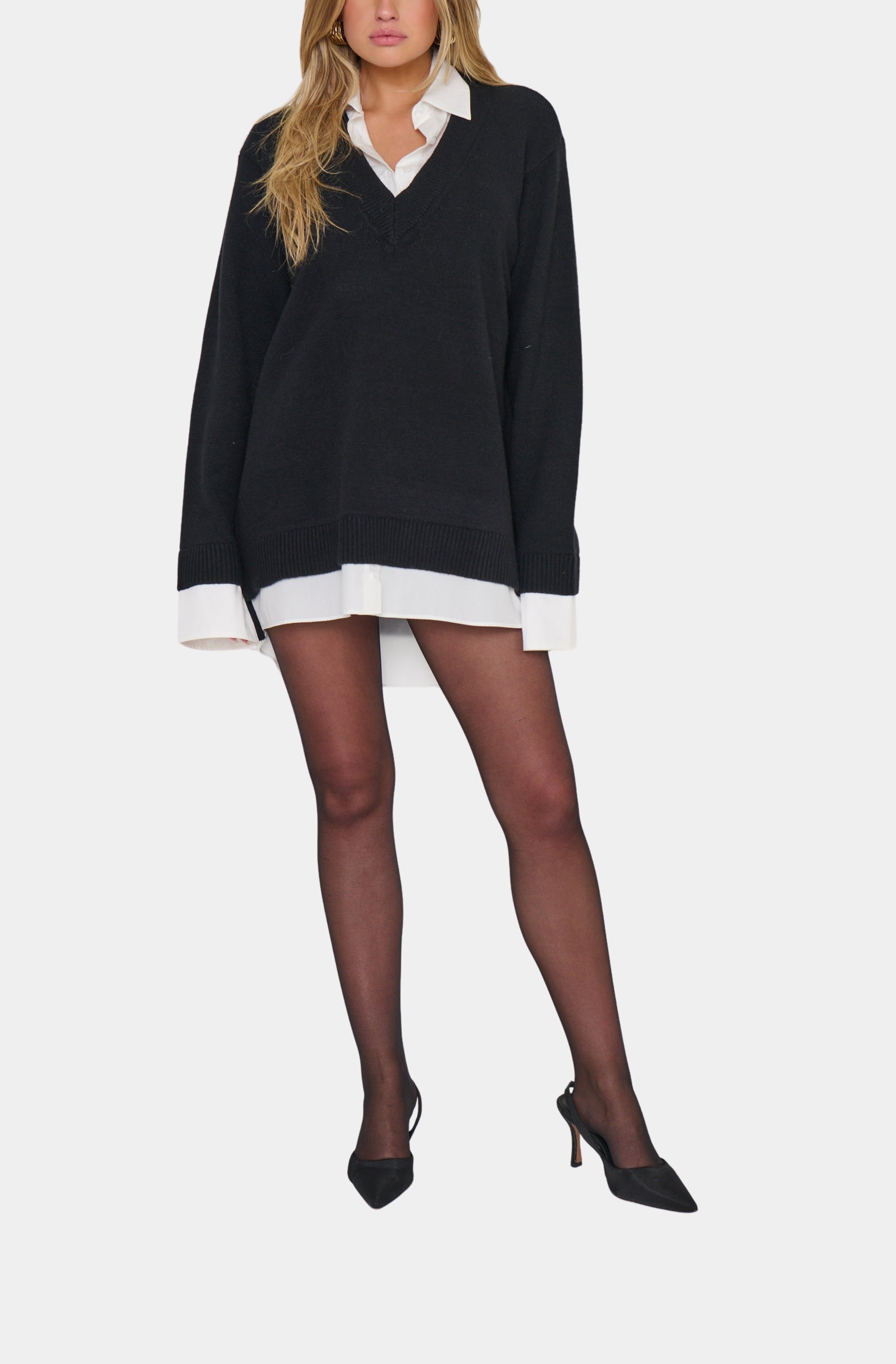 Lyle Collared Sweater Dress