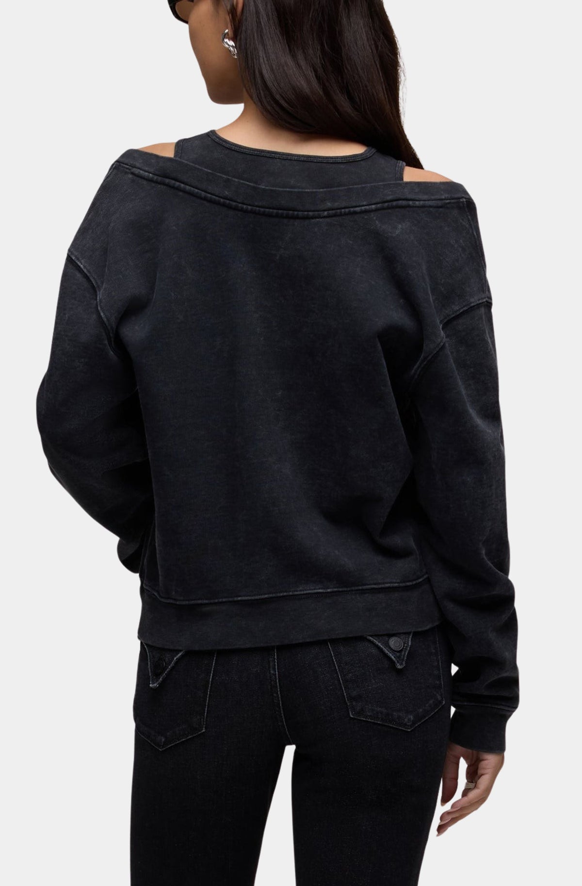 Lolo Layered Sweatshirt in Mineral Wash