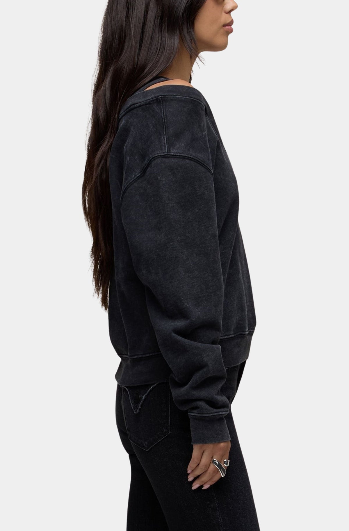 Lolo Layered Sweatshirt in Mineral Wash
