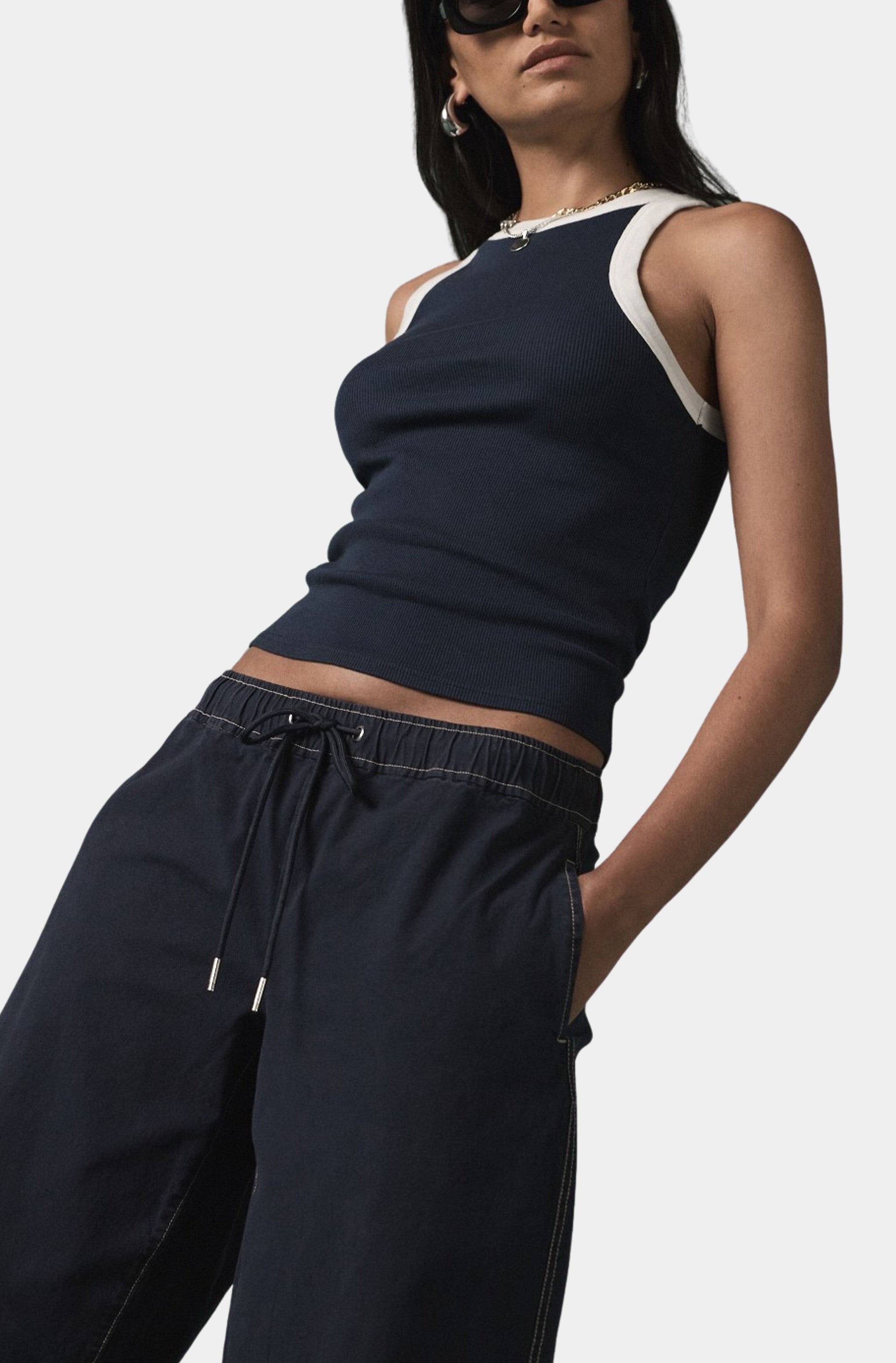 Ribbed Racer Tank