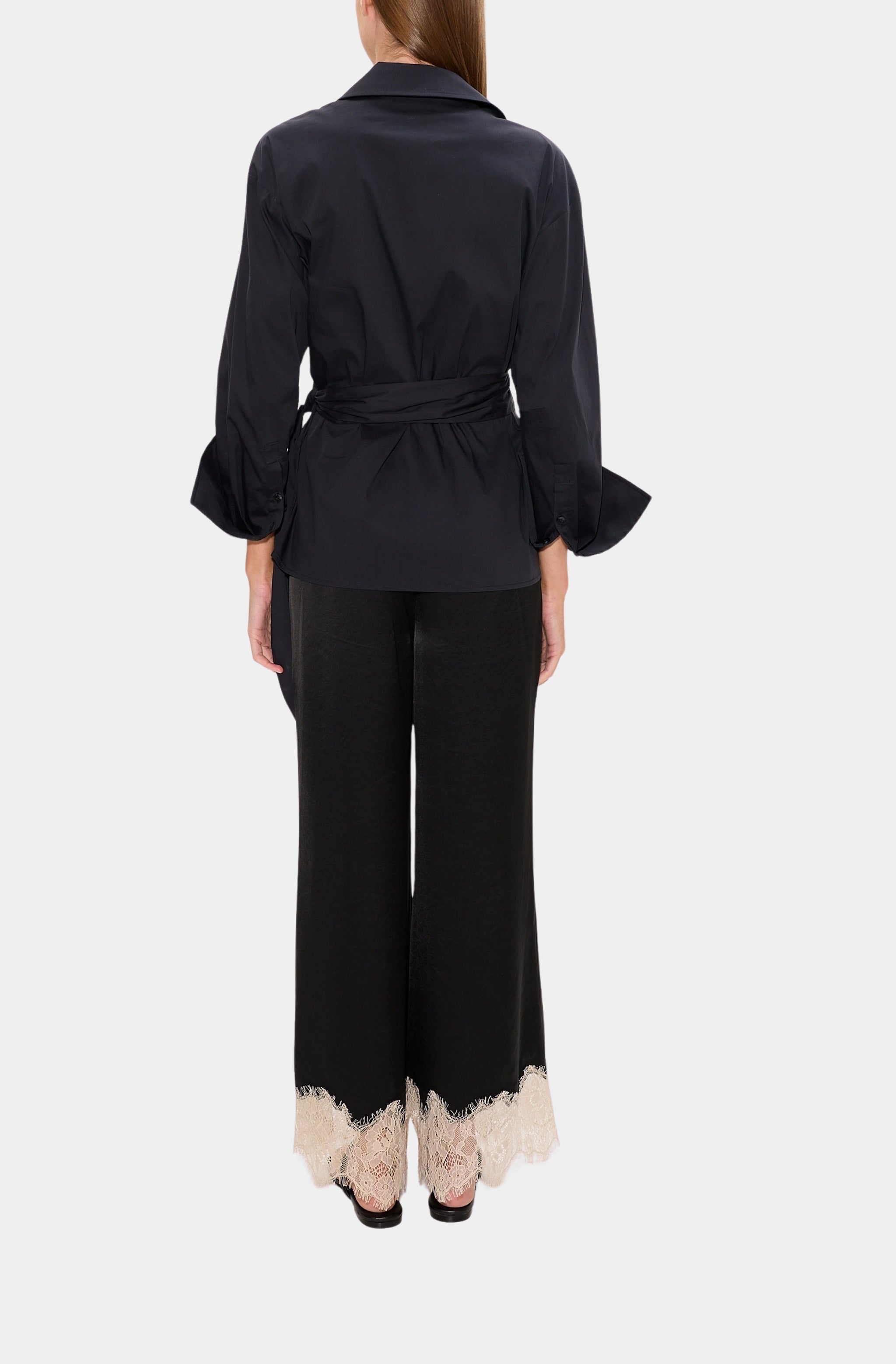 Anya Poplin Wrap Top