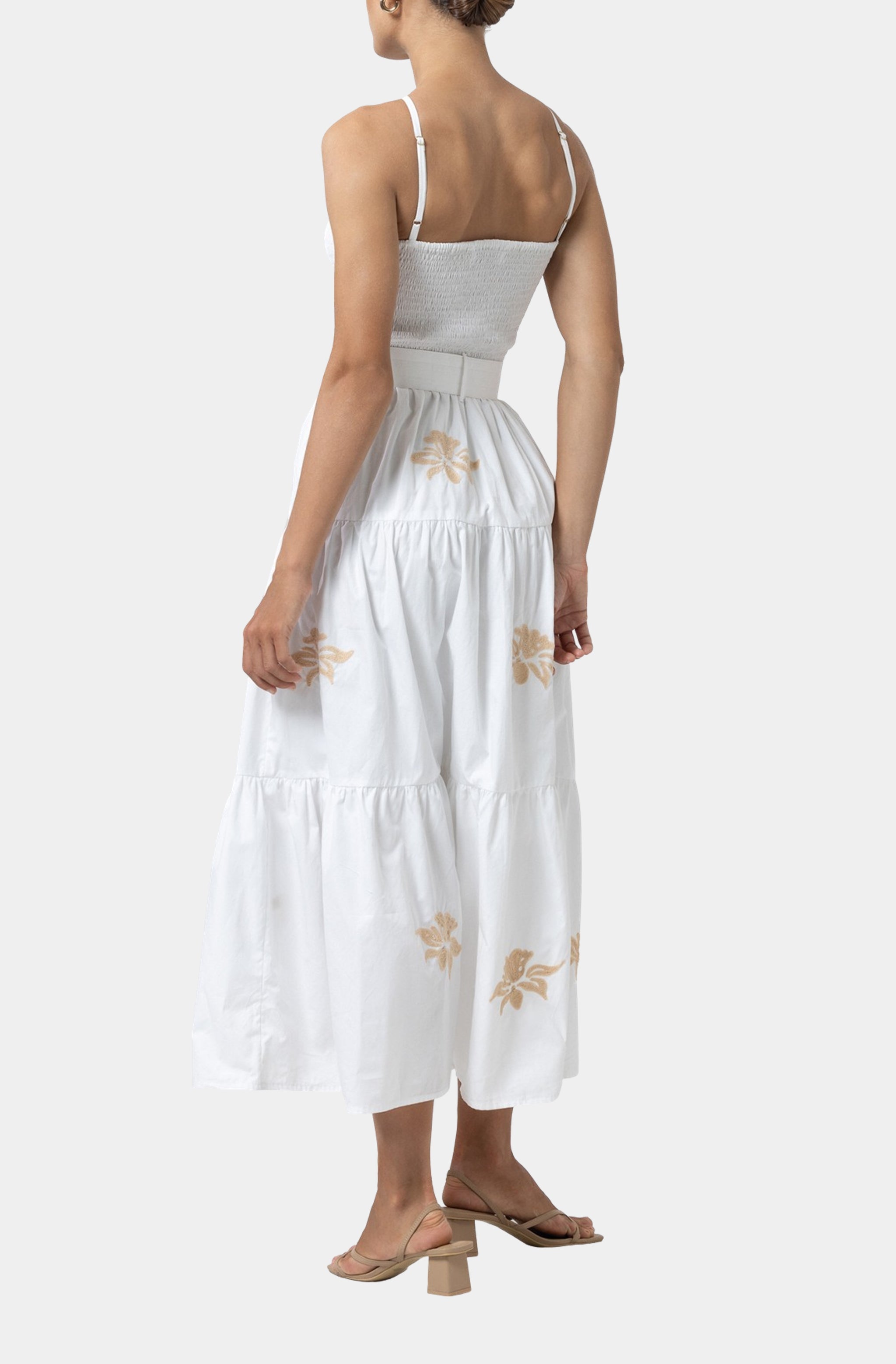 Arlen Embroidered Poplin Maxi Dress