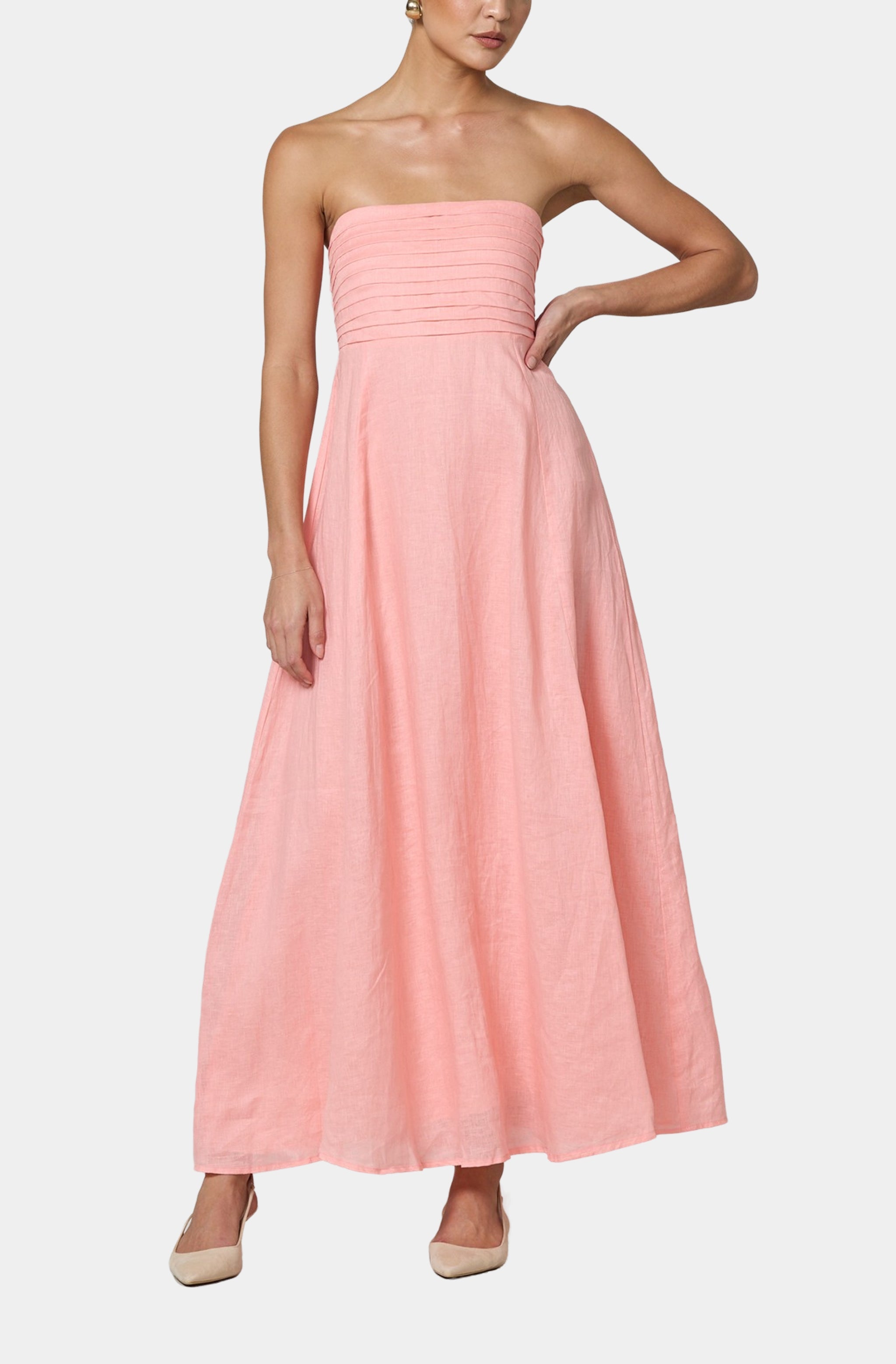 Talia Linen Maxi Dress