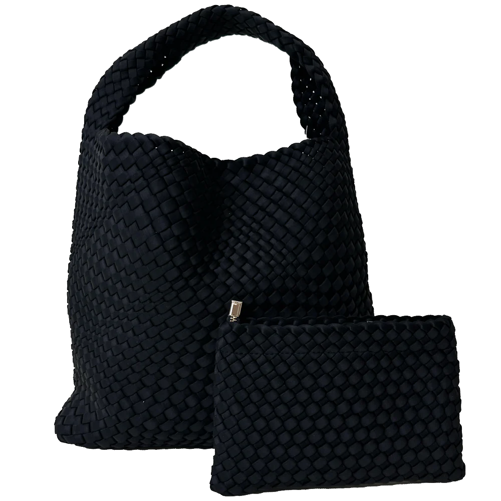 Lauren Woven Neoprene Hobo with Pouch