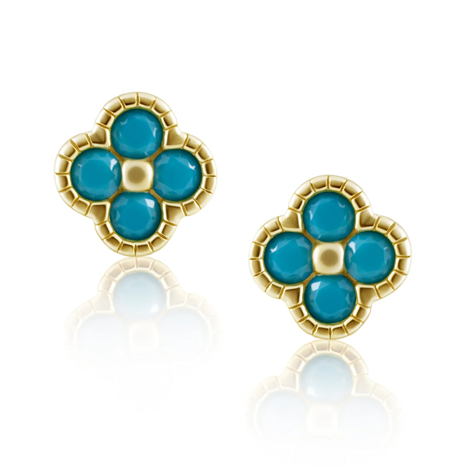 Gracie CZ Clove Studs Turquoise