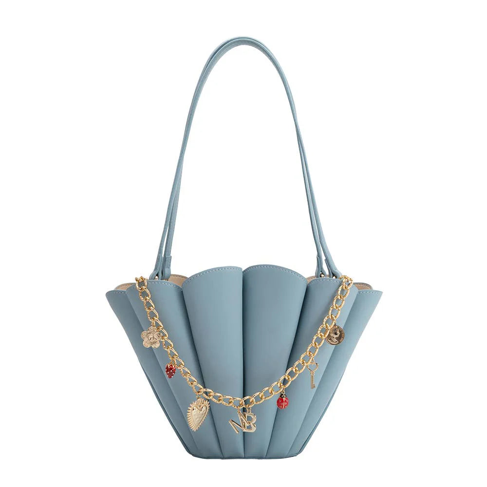 Shellie Yellow Recycled Vegan Leather Shoulder Bag