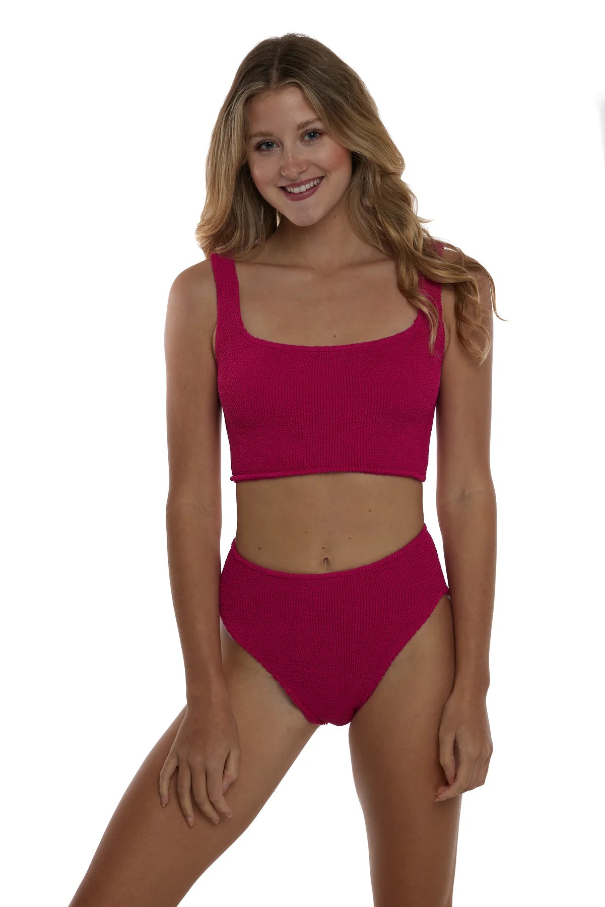 Cairo Crop Tankini Basic Crinkle Stretch One Size Top